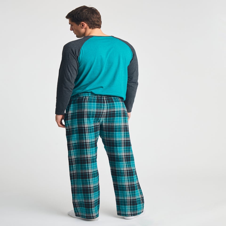 Tokyo Laundry Green Cotton 2-Piece Long Sleeve Top & Bottoms Pyjama Set