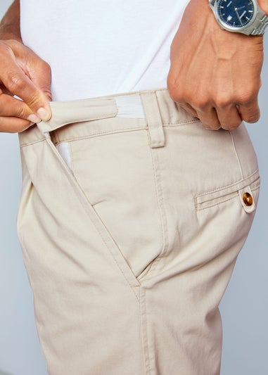 Cotton Traders Warm Cream Pleat Front Ultimate Chino Shorts