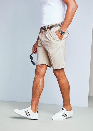 Cotton Traders Warm Cream Pleat Front Ultimate Chino Shorts