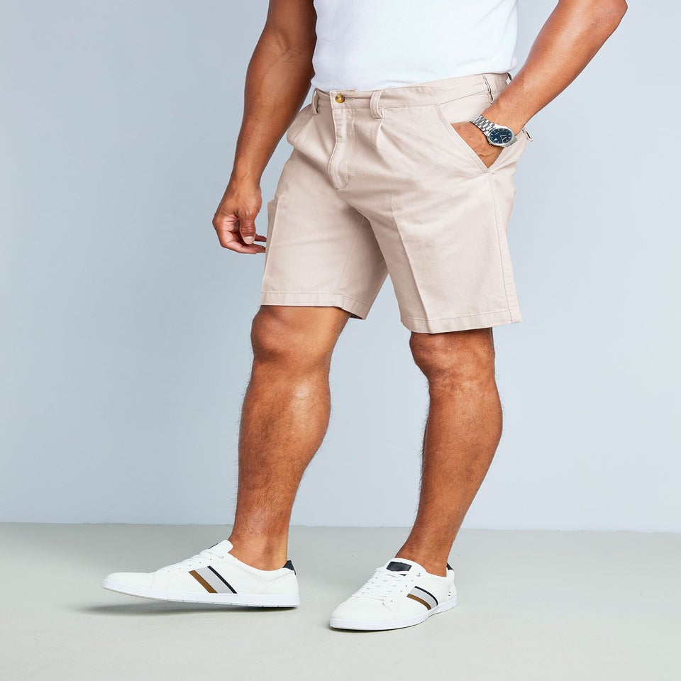 Cotton Traders Warm Cream Pleat Front Ultimate Chino Shorts