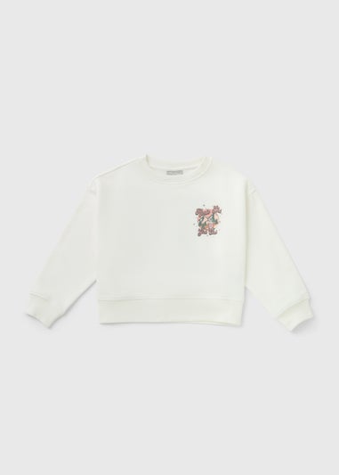 Girls Cream Apres Ski Club Sweatshirt (7-15yrs)