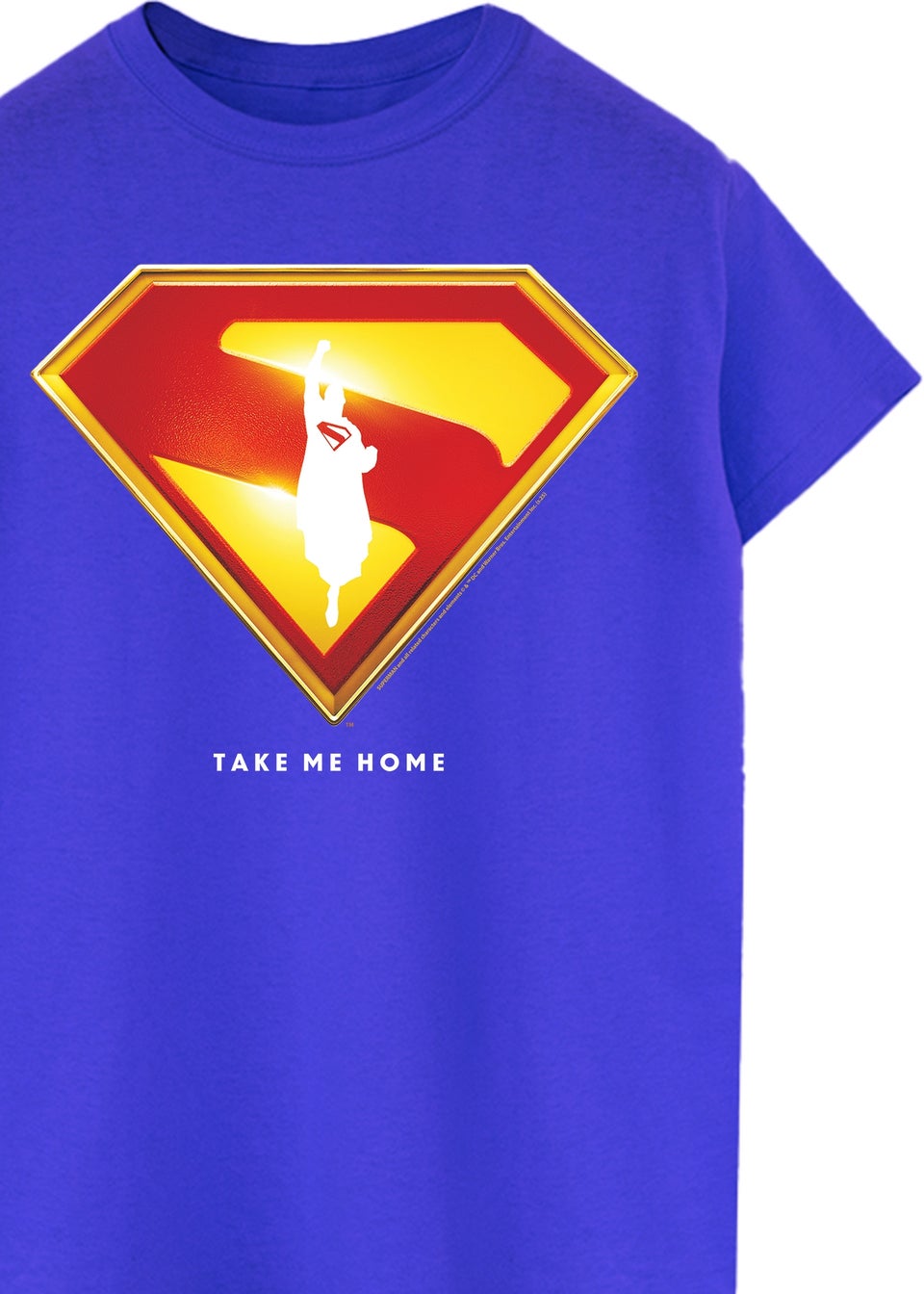 DC Comics Superman Logo Take Me Home Royal Blue Graphic T-Shirt