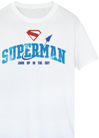DC Comics Superman Look Up In The Sky White Graphic T-Shirt