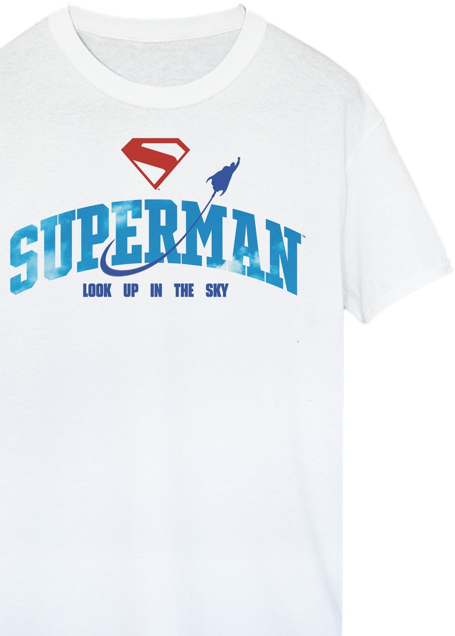DC Comics Superman Look Up In The Sky White Graphic T-Shirt