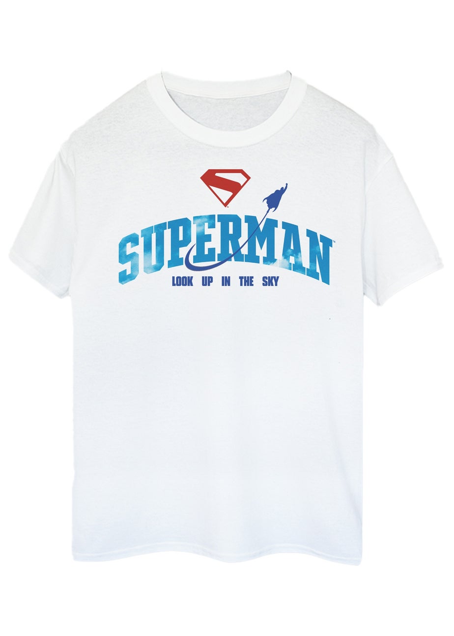 DC Comics Superman Look Up In The Sky White Graphic T-Shirt