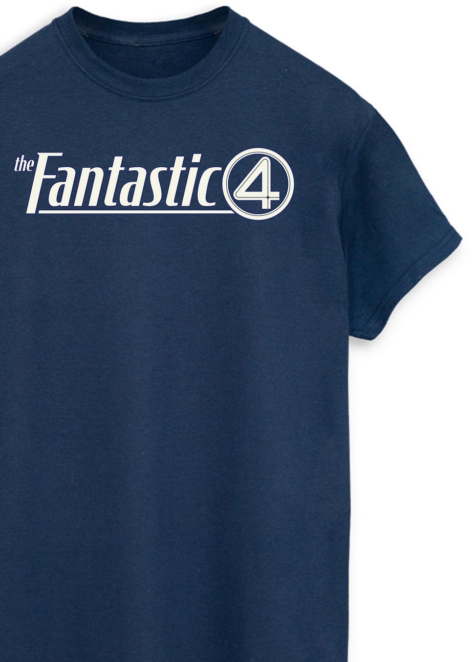 Marvel Fantastic Four Logo Navy Graphic T-Shirt