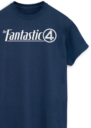 Marvel Fantastic Four Logo Navy Graphic T-Shirt