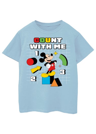 Disney Mickey Clubhouse Count With Me Kids Light Blue Graphic T-Shirt (3-13 Years)
