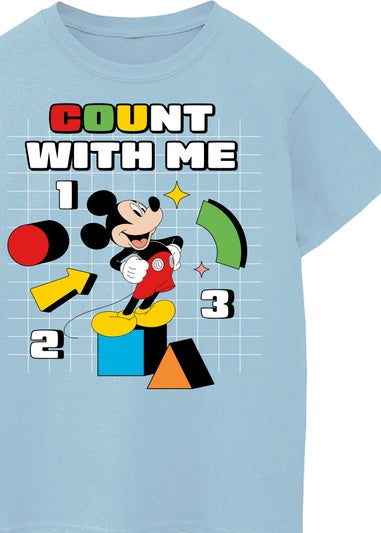 Disney Mickey Clubhouse Count With Me Kids Light Blue Graphic T-Shirt (3-13 Years)