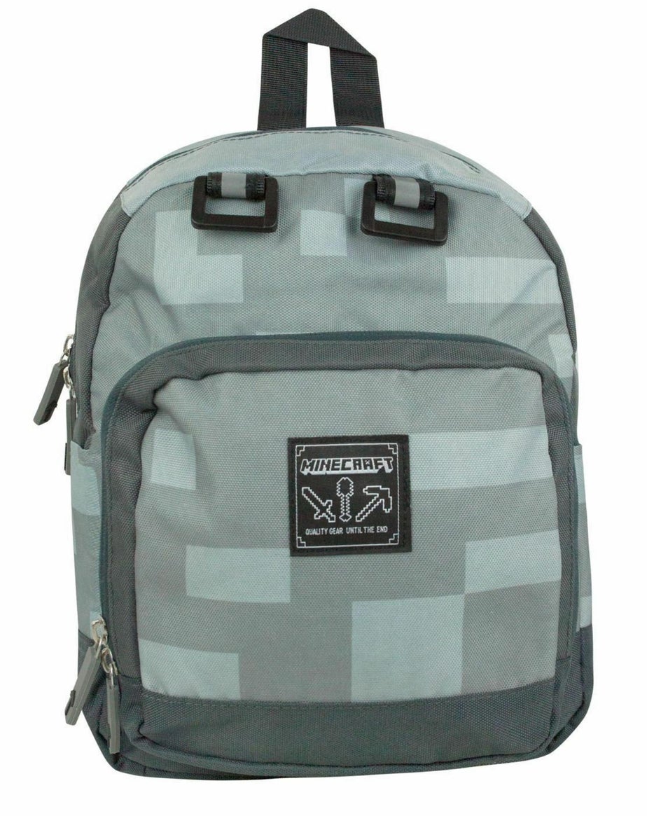 Vanilla Underground Minecraft Block Kids Silver Mini Backpack