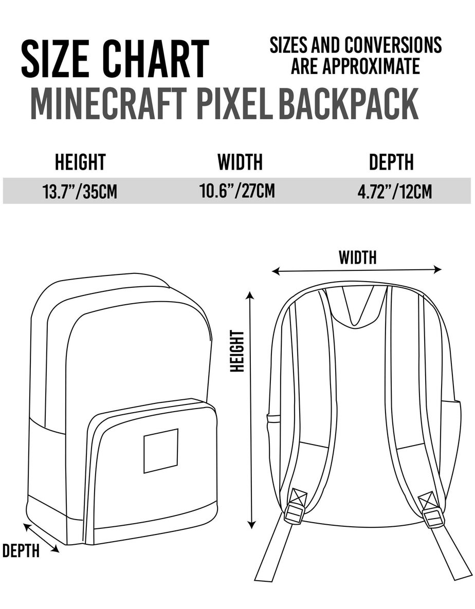 Vanilla Underground Minecraft Pixel Creeper Backpack