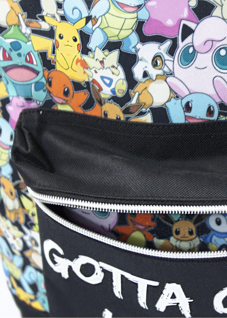 Pokemon Black Gotta Catch Em All Large Backpack