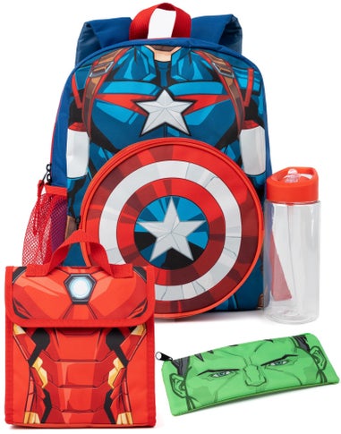 Marvel Blue Backpack 4 Piece Set