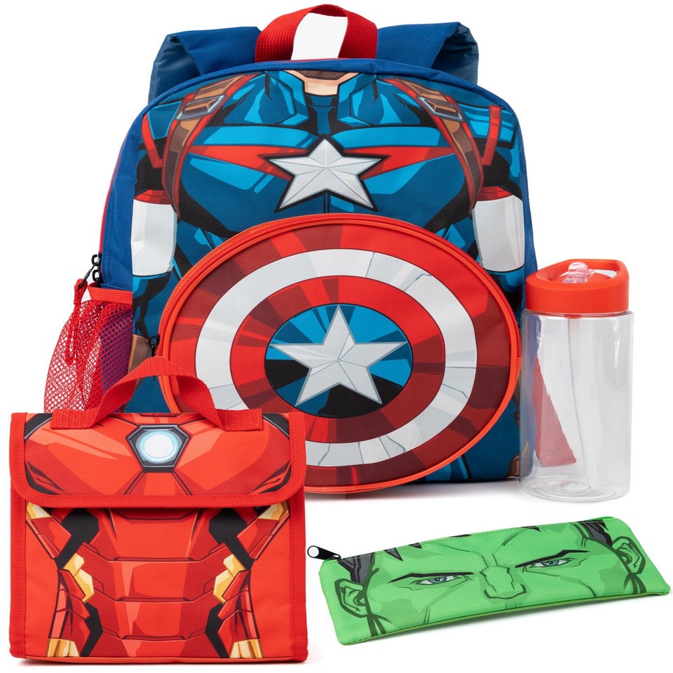 Marvel Blue Backpack 4 Piece Set