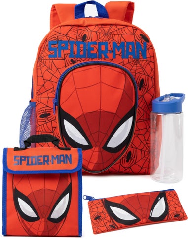 Spiderman Red Backpack 4 Piece Set