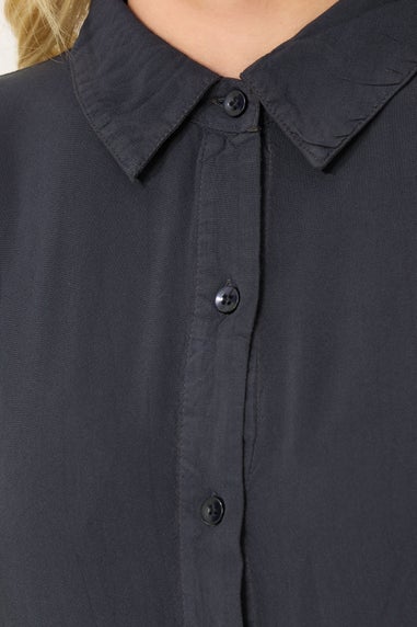 PixieGirl Petite Black Acid Wash Tiered Smock Dress