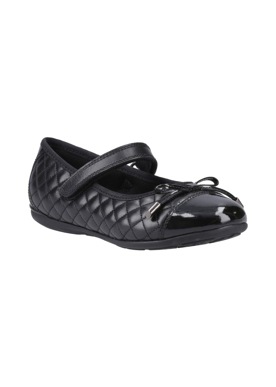 Hush Puppies Black Lottie Quilt Ballerina Junior