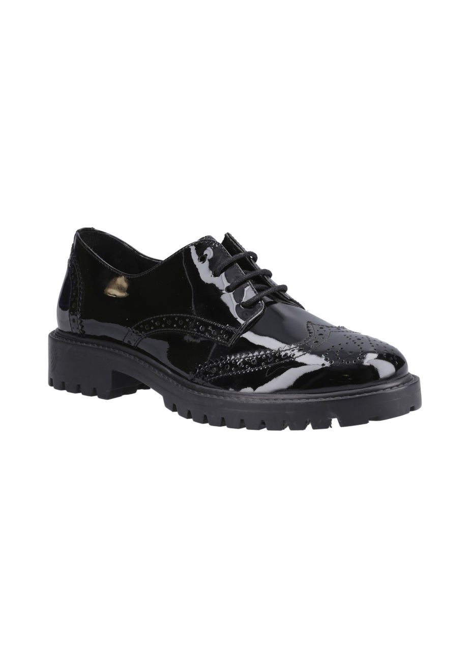 Hush Puppies Black Athena Patent Junior