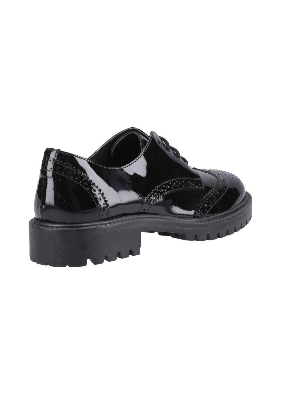 Hush Puppies Black Athena Patent Junior