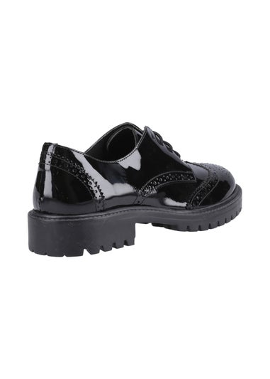 Hush Puppies Black Athena Patent Junior