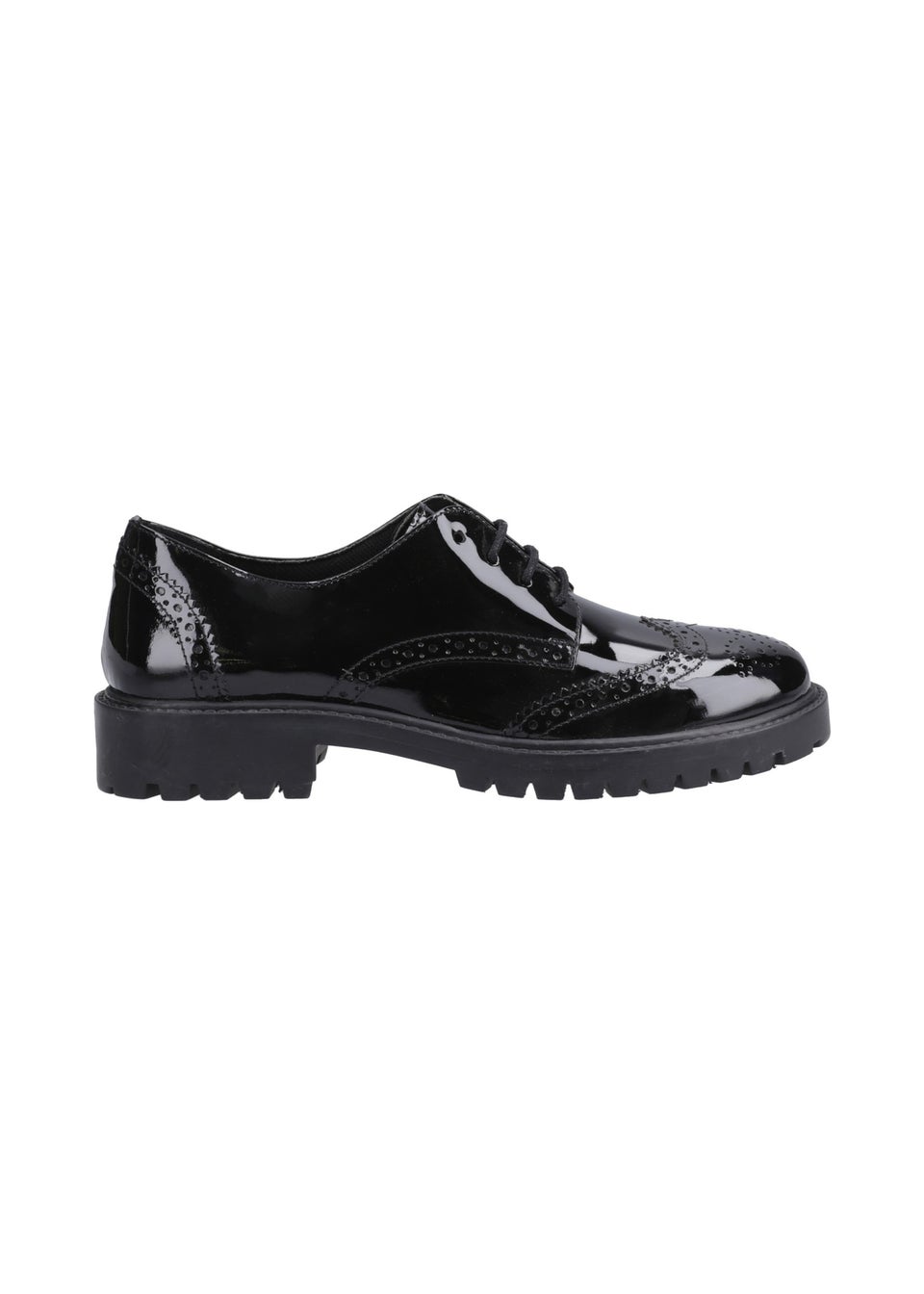 Hush Puppies Black Athena Patent Junior