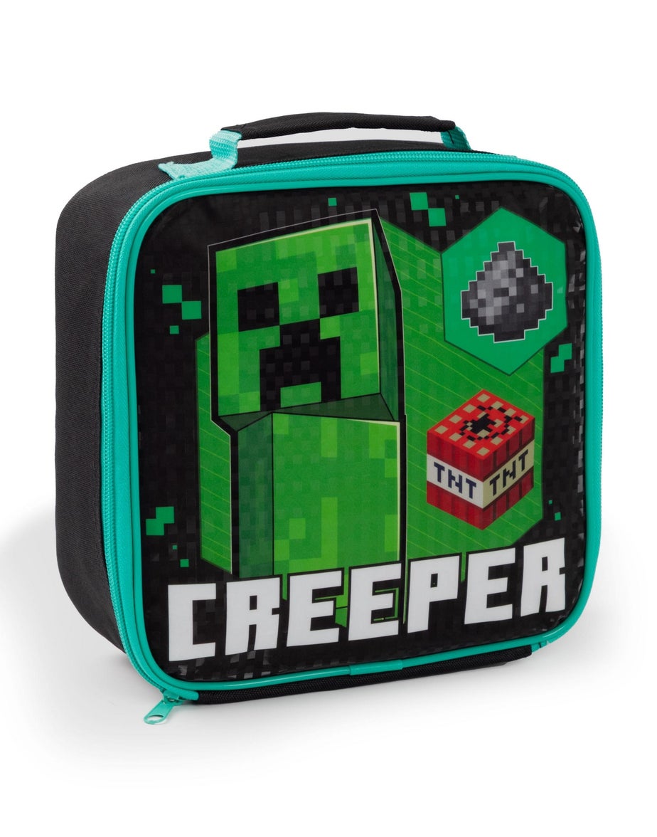 Vanilla Underground Minecraft Creeper 5 Piece Lunch Bag Set