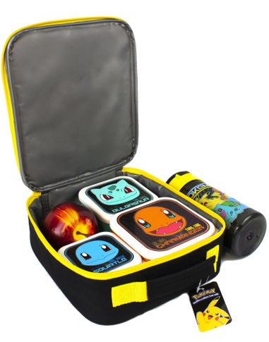Pokemon Multi Character Kids Lunch Bag, Lunch Box & Bottle Set