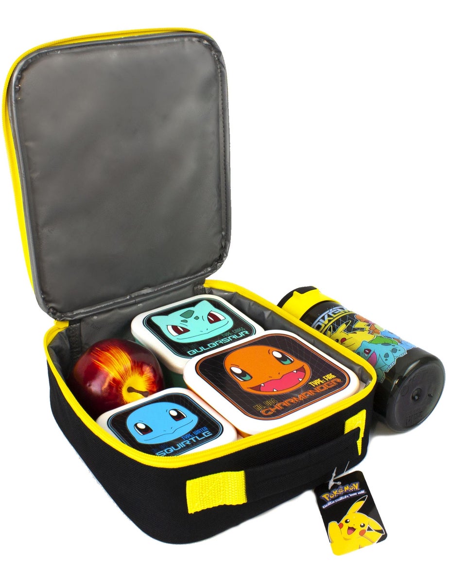 Pokemon Multi Character Kids Lunch Bag, Lunch Box & Bottle Set