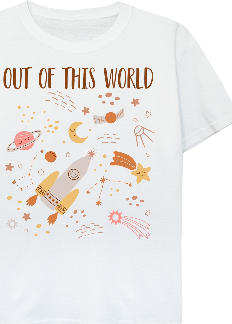 Brands In Space Out Of This World Kids White T-Shirt (3-13 Years)