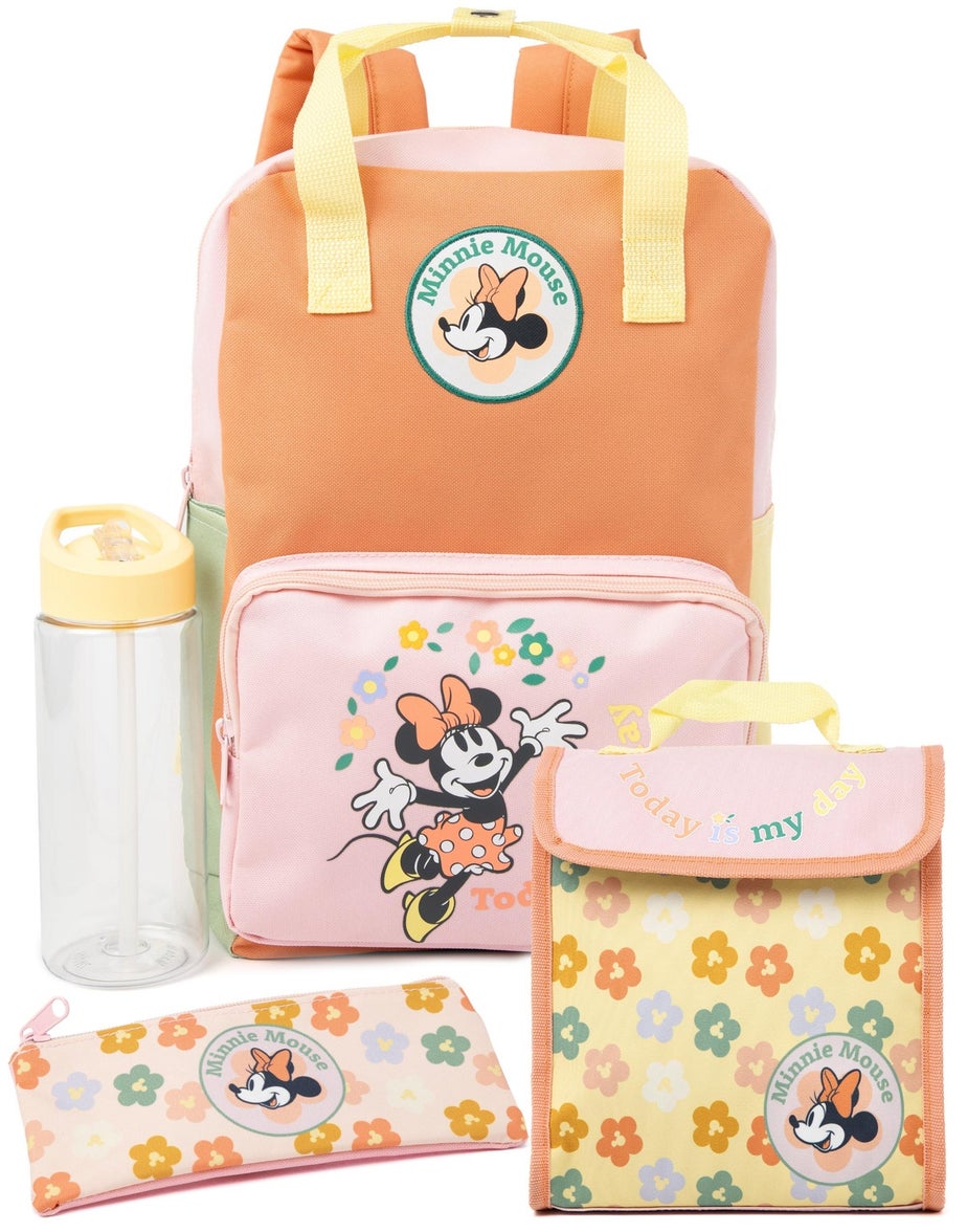 Disney Minnie Mouse Backpack 4 Piece Set