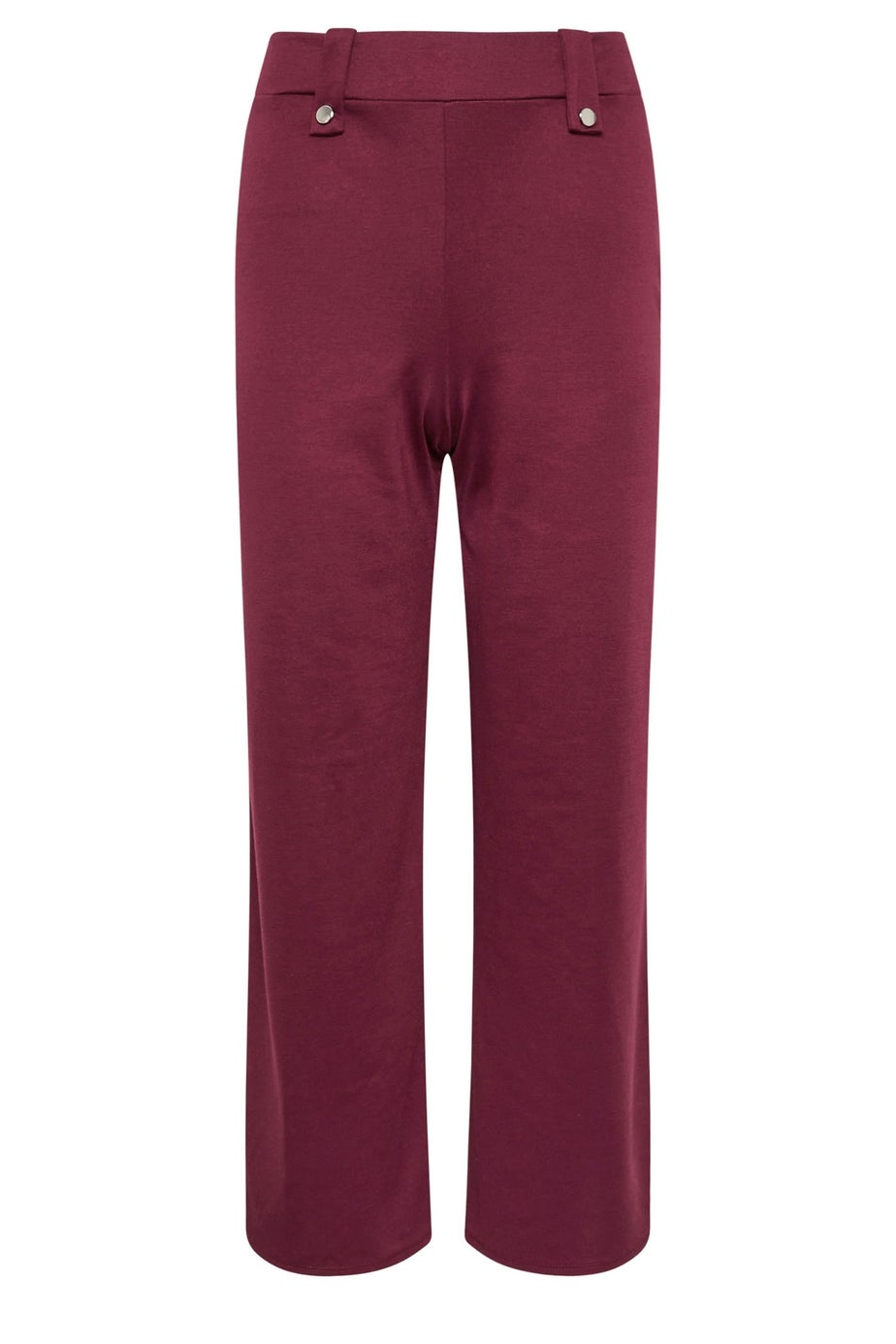 PixieGirl Petite Burgundy Red Tailored Tab Wide Leg Trousers