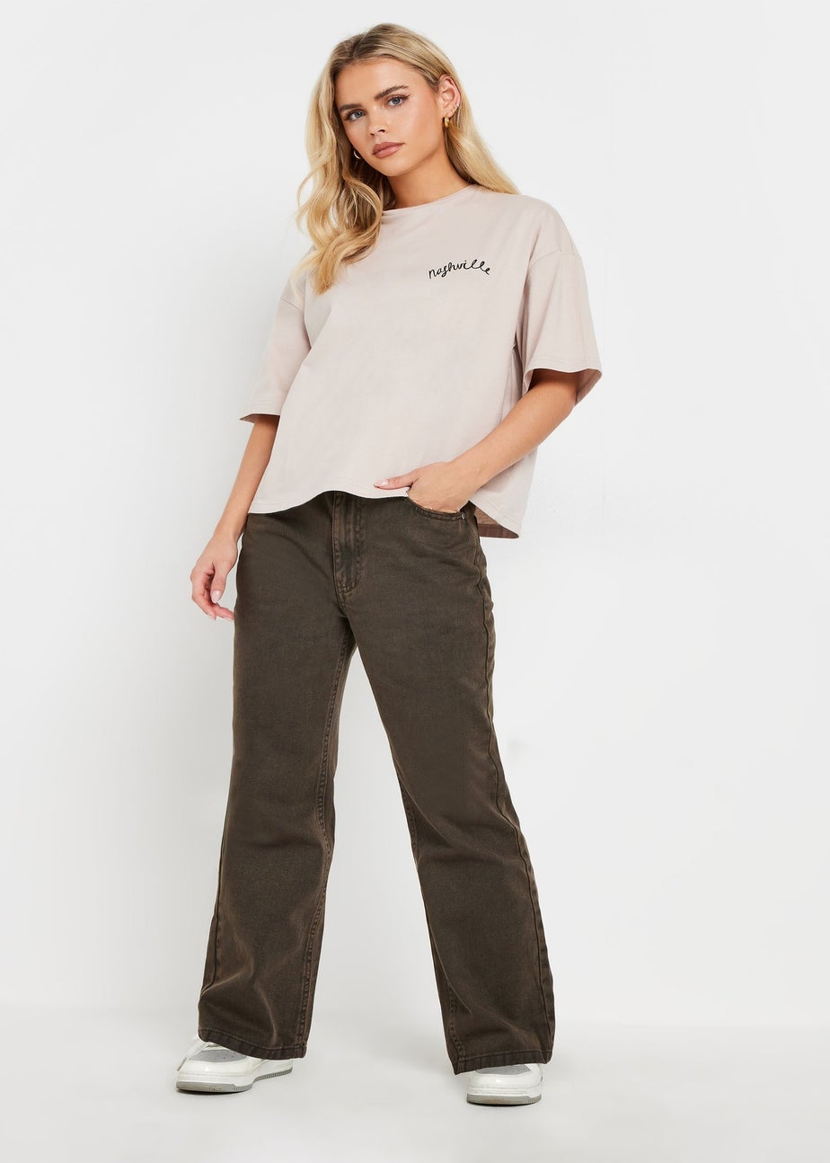 Pixiegirl Natural Brown Nashville Back Graphic T-Shirt