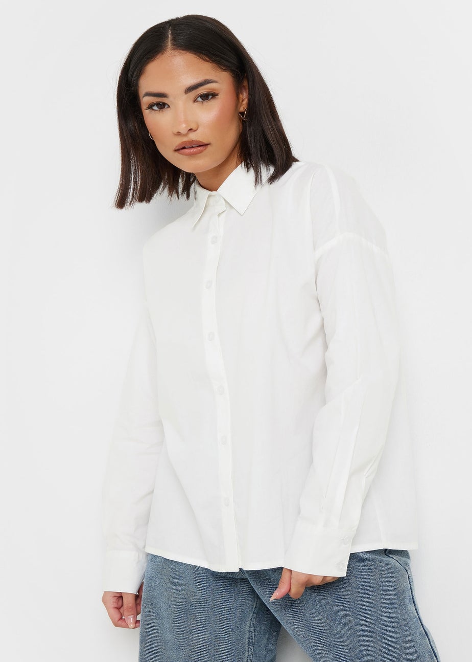 PixieGirl Petite White Tie Back Shirt