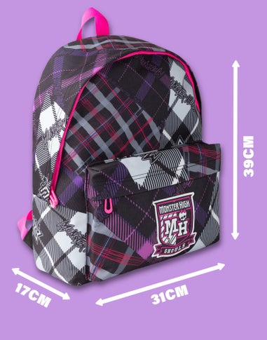 Vanilla Underground Monster High Ghouls Tartan Black Backpack