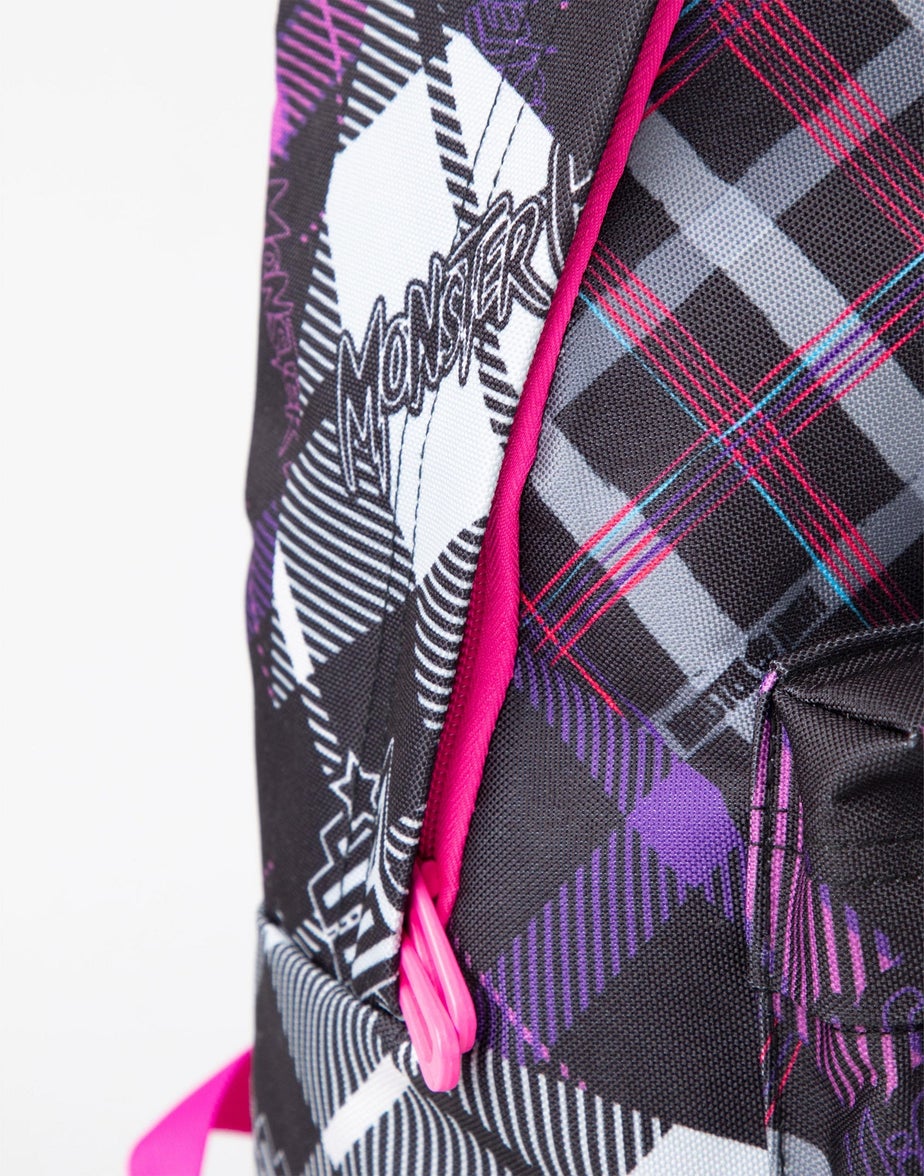 Vanilla Underground Monster High Ghouls Tartan Black Backpack