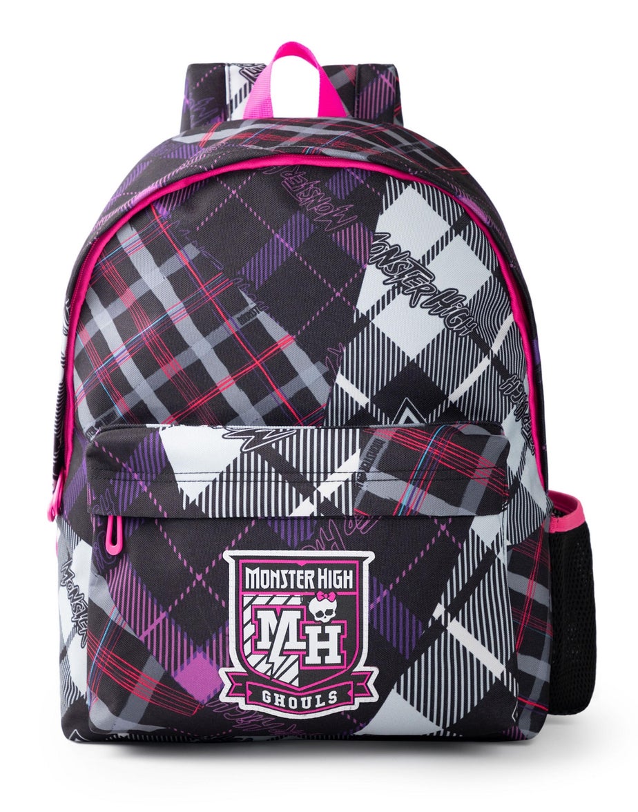 Vanilla Underground Monster High Ghouls Tartan Black Backpack