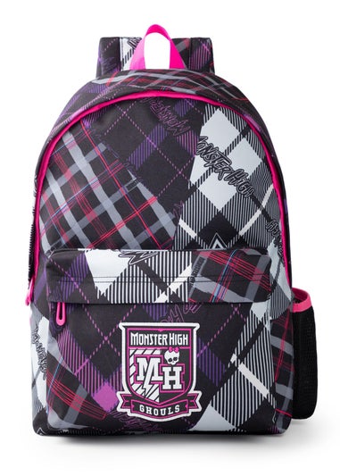 Vanilla Underground Monster High Ghouls Tartan Black Backpack