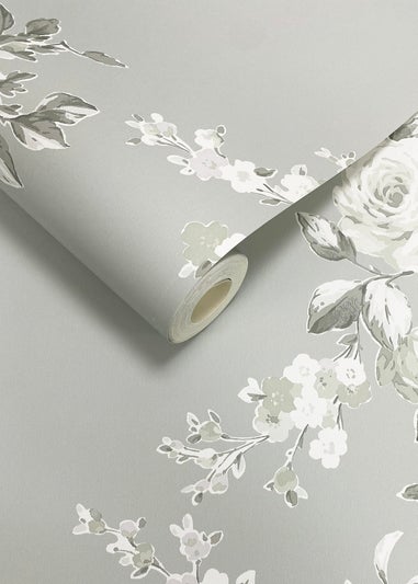 Catherine Lansfield Canterbury Floral Sage