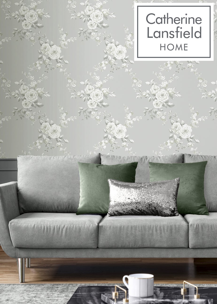 Catherine Lansfield Canterbury Floral Sage