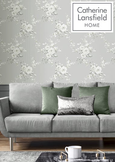 Catherine Lansfield Canterbury Floral Sage