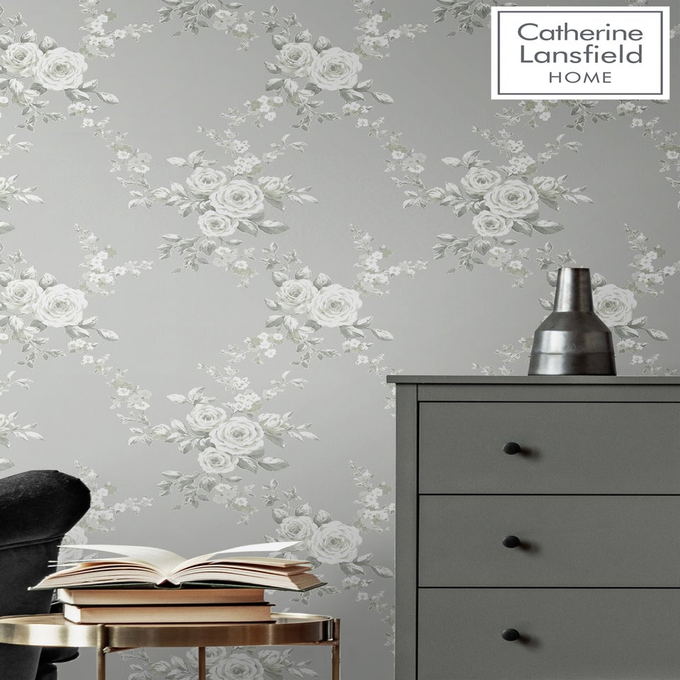 Catherine Lansfield Canterbury Floral Sage