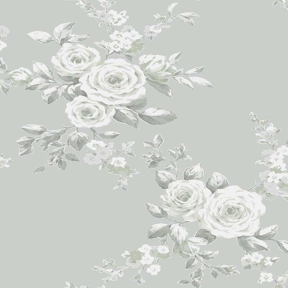 Catherine Lansfield Canterbury Floral Sage