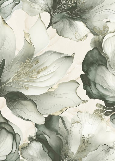 Muriva Elysian Floral Green & Gold Wallpaper