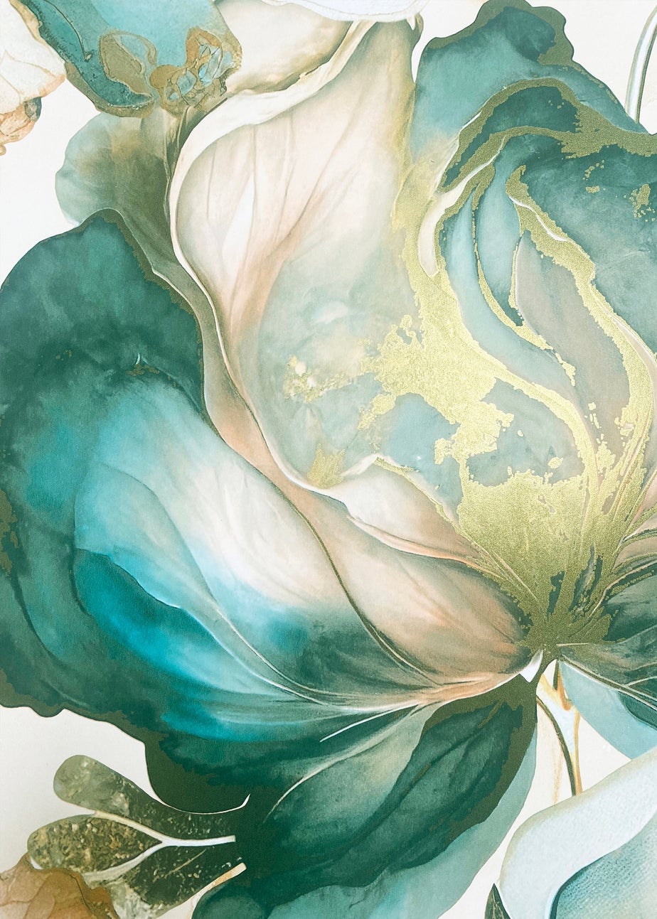 Muriva Elysian Floral Coral & Teal Wallpaper