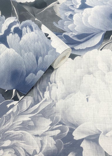 Muriva Doretta Floral Blue Wallpaper