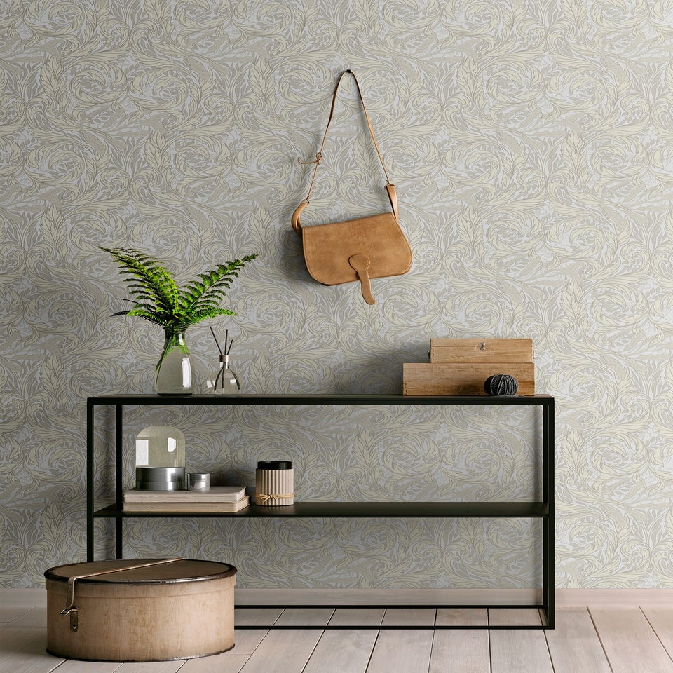 Muriva Vale Leaf Cream Wallpaper