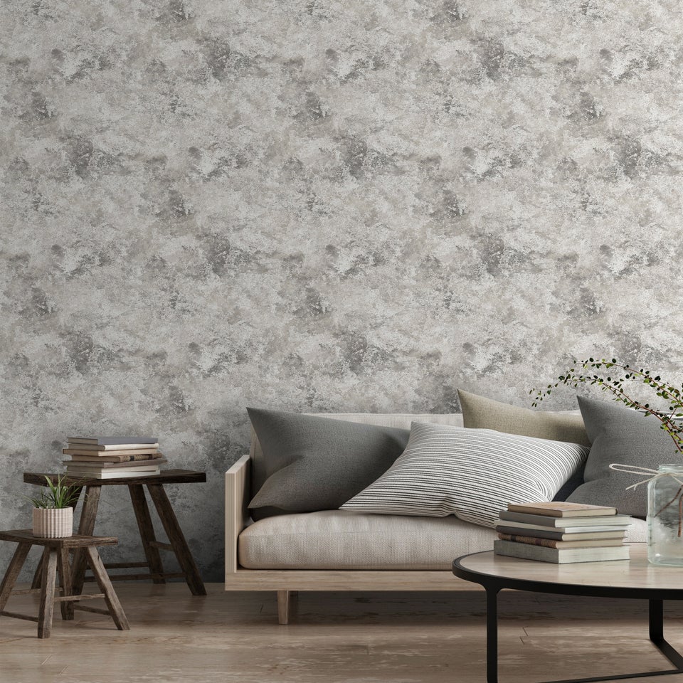 Muriva Perico Stone Grey Wallpaper