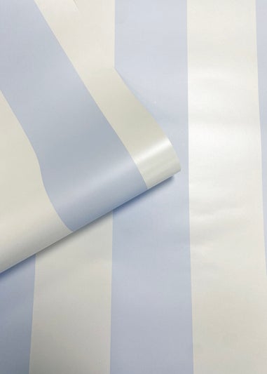 Sassy B_ Stripe Tease Blue Wallpaper