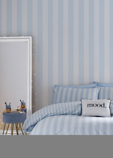 Sassy B_ Stripe Tease Blue Wallpaper