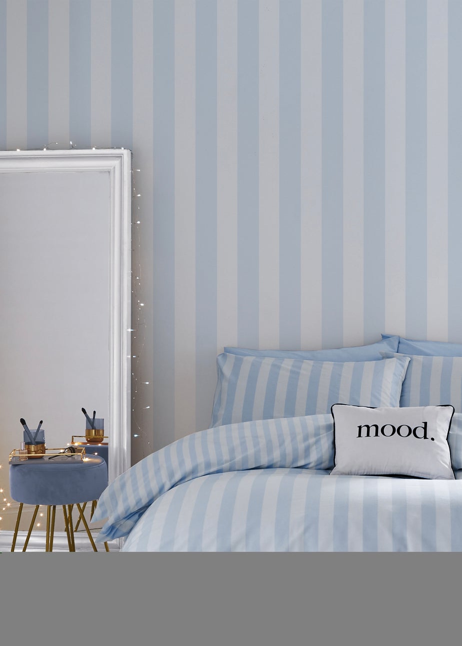 Sassy B_ Stripe Tease Blue Wallpaper